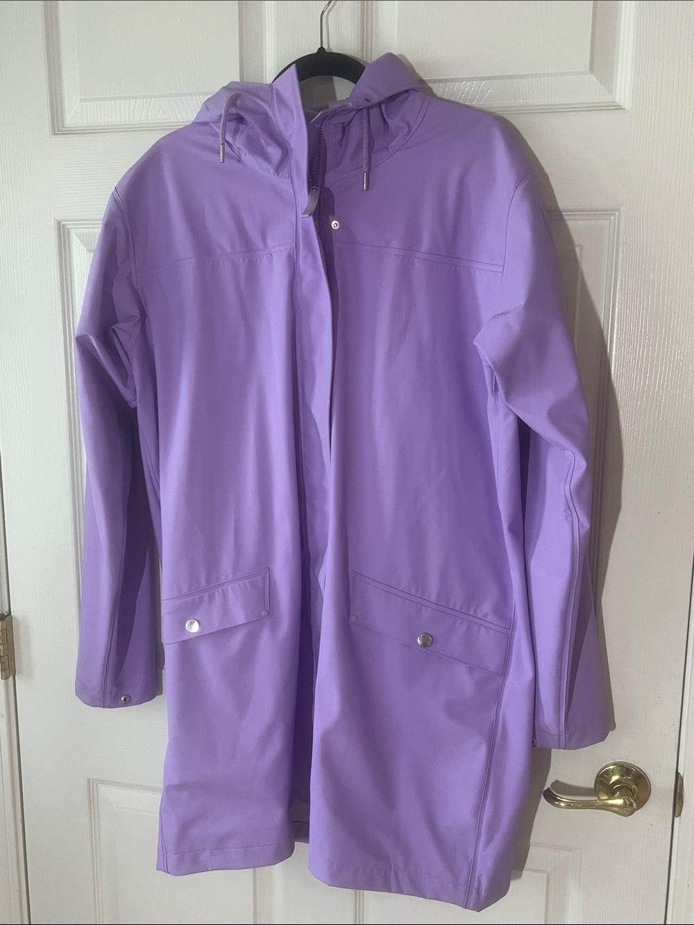 Helly Hansen Helox Lavender Purple Hooded Rain Jacket, Sz XL